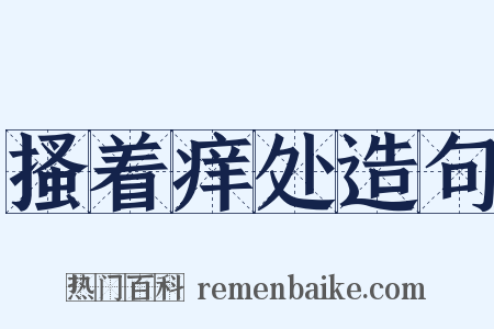 搔着痒处造句是什么意思的图片